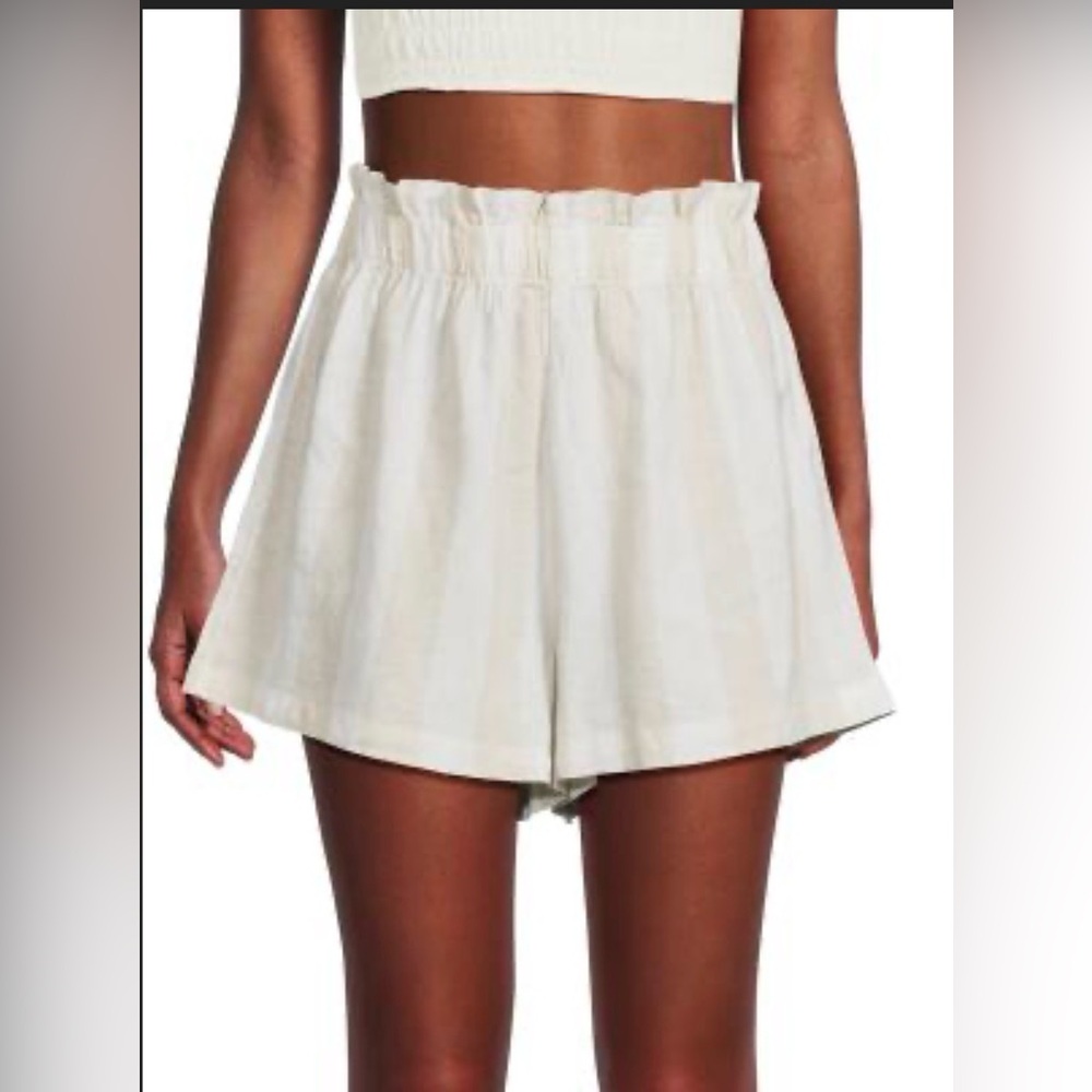 WeWoreWhat Paper Bag Linen Shorts Size Small Resort Beach